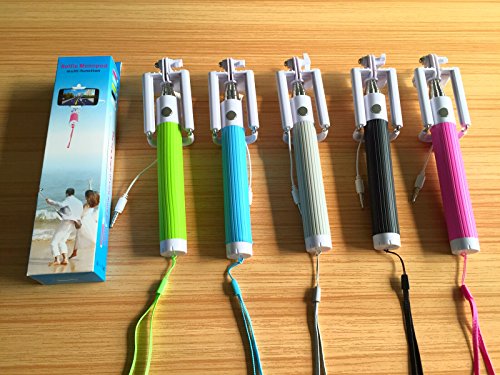 détail Mypicturestick Perche à selfie extensible sans batterie Avec bouton télécommande Pour iPhone 7 6 Plus 5 5S 4 4S, Samsung Galaxy S7 S6 Edge S5 et la plupart des autres smartphones | Pas besoin de B...