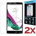 Produktbild LG G4 - SET 2X - Film Panzerglas Glas Schutzglas Hartglas für LG G4 5.5 zoll H815 H810 VS986 H818N H818P H819 LS991 - Wi-Fi Lte 4G Dual Sim 2,5D 9H Panzerfolie Schutz Folie Tempered Glass Touch Display + 1 trockenen Tuch + 1 feuchtes Tuch + Kunststoffverpackungen