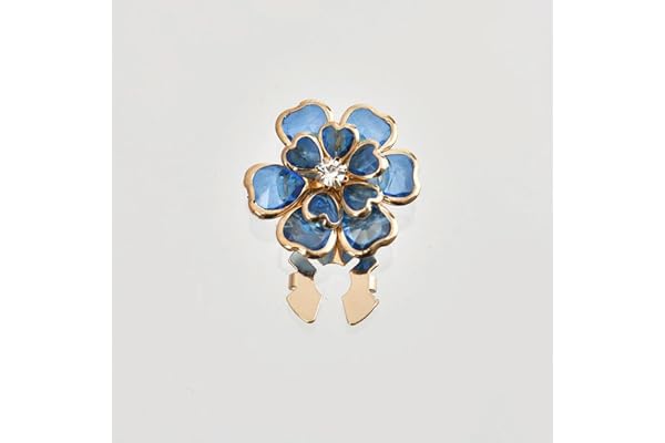 QIUMING Lot de 3 Boutons de Manchette en Cristal camélia pour Femme, Boucle d'écharpe, antidérapants, pour Chemise, Accessoires de décoration