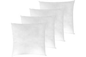 LNT France - Coussins de Garnissage, Ultra Gonflant, Coussin Canapé, Coussin à Recouvrir, Rembourrage Coussins Blanc (40x40 cm (Lot de 4))