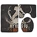 Produktbild Gxdchfj Soft Toilet Rug Non-Slip 3 Piece Bath Rug Set My Kung Fu Bathroom Rug Mats Set 3 Piece