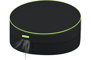 GARPROVM Housse de protection pour île de soleil, Housse pour chaise longue d'extérieur Rond, tissu Oxford 420D, imperméable, bâche de protection pour meubles de jardin, ⚪190 x90/50cm