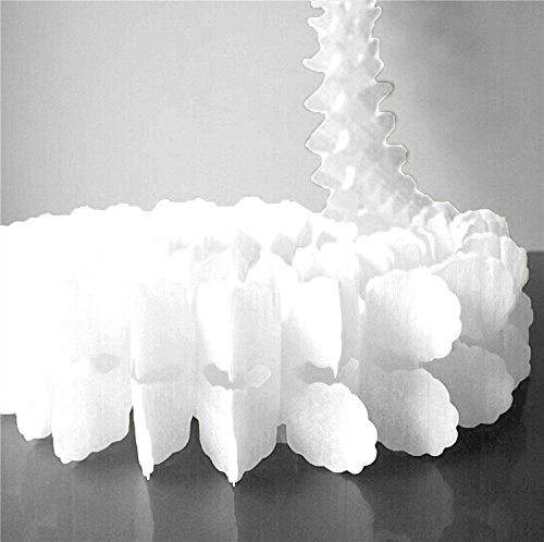 SUNBEAUTY 3er Set 3 Meter Viele Farben Papier Blumen Girlande Deko für Party Hochzeit Geburtstag Feier (Weiß) - 6