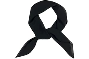 WESTEND CHOICE Square Chiffon Scarves Women Plain Neck Scarf 50s Retro lightweight Bandana Wrap Square women's scarves 65 x 65 cm