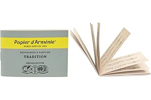 Papier d'Arménie - Carnet de 12 feuilles de 3 lamelles - Désodorise & Parfume - Tradition