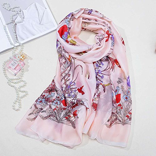 MY BEAUTY DAY Shawl Scarf Wrap Shawls Ladies Women'S Fashion Scarves Lovely  Colors Soft Head Scarves, Silk New Silk Scarf Printed Silk