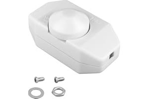 VIPMOON Regulador de Luz LED 220-240V Interruptor Regulador Giratorio con Perilla 3-100W Regulador de Intensidad Dimmer Led Atenuador de luz para Lámparas LED y Bombillas Regulables Blanco