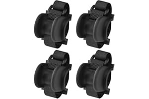 MiOYOOW Marine Rod Supports, 4PCS TPE Boat Rod Racks Flat /Curved Base Railing Pole Mounts, Hook & Loop Mounting, for Pier Railing Boat Handrail Fishing