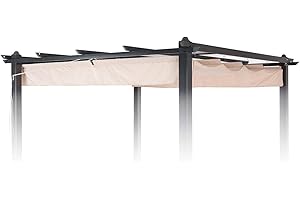 Blumfeldt Pantheon Roof - Toit de pergola, Toit de rechange, Auvent, 3 x 2,6 m, Résistant aux intempéries, Déperlant, Convient à la pergola Pantheon, beige