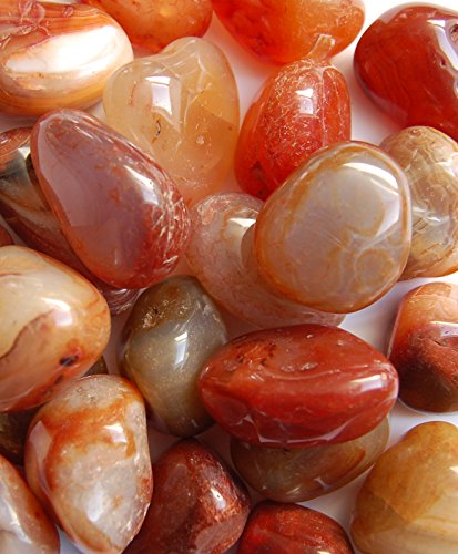 Edelsteine, polierte Trommelsteine, Achat natur, 500 g-Beutel