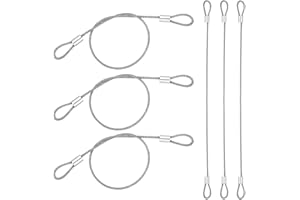 HABNI 6 Cavi In Acciaio Inox Con Passanti, Resistenti, 30 Cm X 2 Mm, Cavo Di Sicurezza Per Esterni, Viaggi, Per Illuminazione E Serratura Per Bagagli