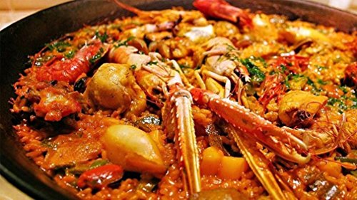 Menax – Paella Pfanne – Stahl Emailliert Antihaftbeschichtet – Original aus Spanien – 42 cm – 8 Portionen - 7