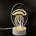 Produktbild Nachttischlampe LED Qualle Tischleuchte die Nordic Kreative Geschenk Kleine Nachtlicht warmes Licht 3 Farbe Einstellbar PVC Plexiglas Material Schreibtischlampen Stimmungslicht Atmosphäre Tischlampe