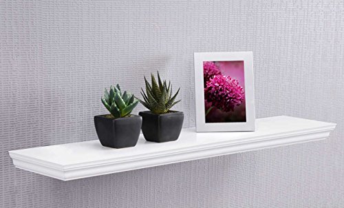 Wandboard, Wandregal, weiß Landhausstil, Maße: B/H/T 90/3,8/19,5 cm