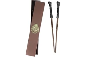 PALADONE Bacchette Harry Potter Set di 2 Bacchette con Custodia, Regalo Magico per Fan
