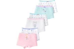 LeQeZe 6 Pezzi Mutandine Bambina Ragazza per Bambini Mutande di Cotone Ragazze 2-11 Anni