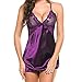 Produktbild Damen Lingerie Nachtwäsche Erotik Reizwäsche Dessous Set Negligee Babydoll Bademantel Nachthemd Transparente Nachtkleid Unterwäsche,Lace Pyjamas Home Kleidung für Frauen (Lila F, XL)