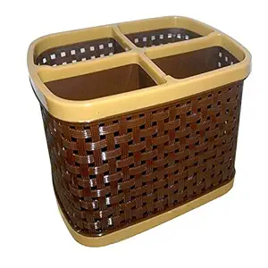 SCHUBERT Multipurpose Plastic Kitchen Utensil Holder for Spoon, Knife, etc. Stand Organizer - 1PC (Multicolor),(Color as per Availability)