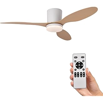 Ventilador de techo 106 cm con luz y mando motor DC