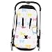 REVERSIBLE cotton & minky Pram INSERT, LINER covers Universal (bow /pink)