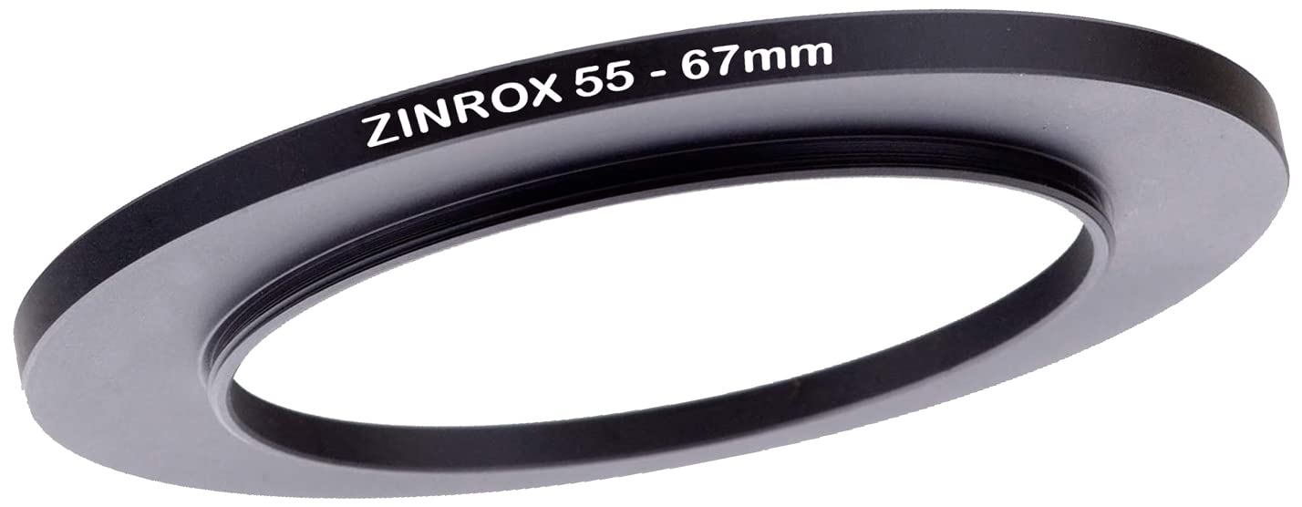 ZINROX® 55-67mm Step Up Lens Filter Adapter Ring, Set of 1 Piece - Size :-55mm to 67mm Stepping Ring