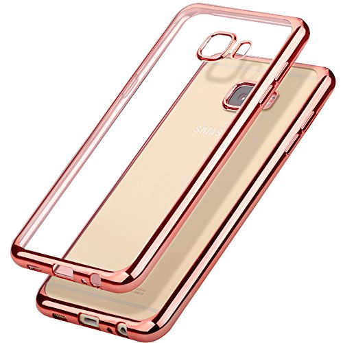 Samsung Galaxy A5 2016 Hülle ,Schutzhülle,Yica Silikon Hülle Case Clear TPU Transparent Schutzhülle Hülle für Galaxy A5 2016 Case Cover (Roségold)