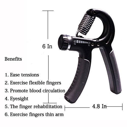 Philonext Hand Trainer Silikon Ring Set, Verstellbarer Hand Trainierer Hand Griff und Kraft Trainer 10-22 kg - 2