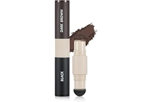 EONFAVE Zweifarbig Wasserdicht Haarpuder, Haarsofortige Deckunge Volumen Puder, Lang Anhaltend Kaschieren Retouch Haaransatz Puder For Breiten Stirnseite Haaransatz Farbe (01 schwarz & dunkelbraun)