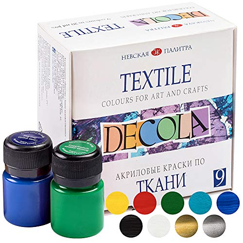 Nevskaya Palitra Textil Color minicontrolador | 9 x 20 ML | plástico Veces Colores Lavados