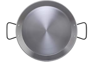 Metaltex - Paellera in acciaio lucido a induzione, 8 porzioni 38 cm