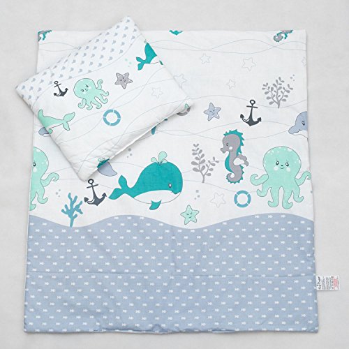 2 Pcs Cot Bedding Set - 120x90cm Duvet Cover & Pillowcase - Pattern 13