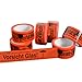 Produktbild 36 x VORSICHT GLAS Klebeband leise abrollend, 48 mm x 66 lfm Warnband Warnklebeband