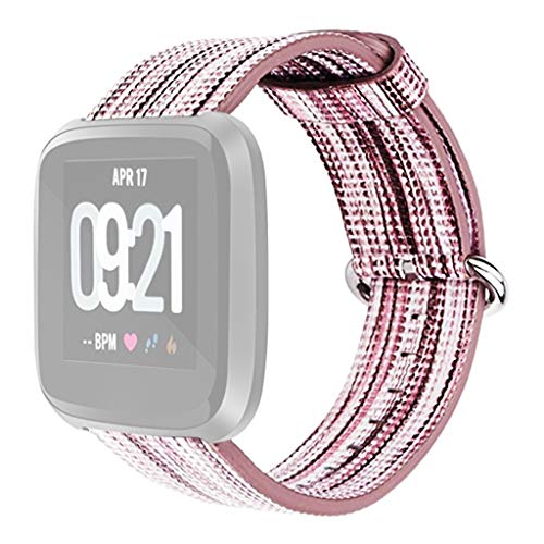 Preisvergleich Produktbild Happysdh Armband kompatibel mit Fitbit Versa Lite,Smartwatch Zubehör Nylon Uhrenarmband Ersatzarmband Armbänder Smartwatch für Männer Frauen