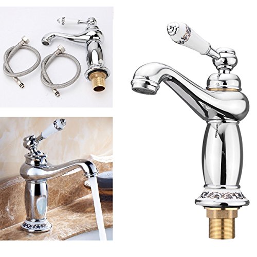 KING DO WAY Wasserhahn Modern Einhebel Wasserhahn Waschbecken Mischbatterie Waschbecken Armatur Silber