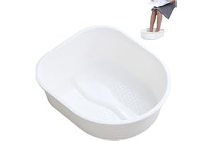 COMEBACHOME Baignoire de trempage des pieds, 33x38.5x11, 5 cm bassin de bain à pied en plastique avec massage, seau lavage domestique pour laver les pieds trempage adultes