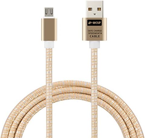 Leather Fast Charging Cable 3.3FT 1m ZEBLUN Charger Cable Micro USB Cord Data Cable Tangle-Free High Speed Android Charge Cable For Samsung HTC Nokia Sony and More-Brown