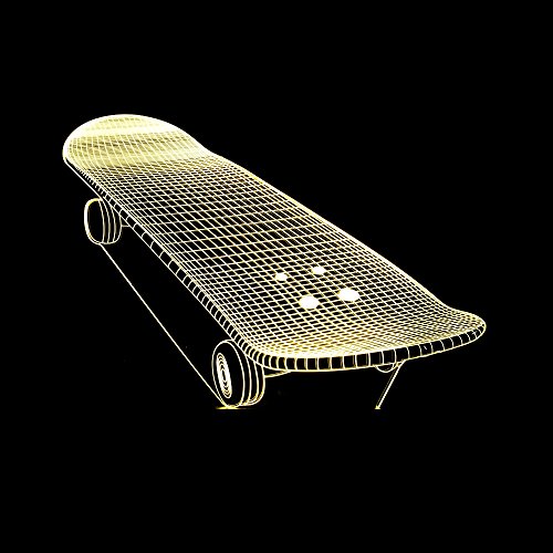 Preisvergleich Produktbild Bunte 3D-Nachtlichtfernsteuerungsnote LED-Geschenkatmosphäre der Rollerform kleine Tischlampe