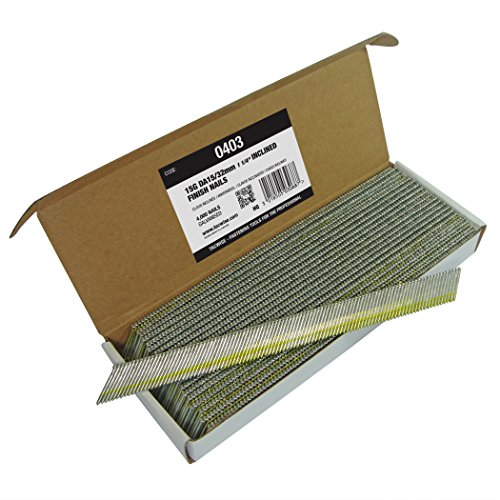 Tacwise 0403 Type DA 15G / 32 mm Galvanised Angled Finish Nails, D Head, Pack of 4000