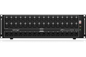 Behringer S32 I/O Box with 32 Remote-Controllable Midas Preamps, 16 Outputs and AES50 Networking featuring Klark Teknik SuperMAC Technology, Pc compatible only