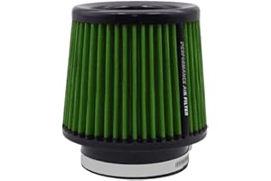 JOURNDREAM Filtre à air universel de voiture - Kit d'admission - Filtre à air froid universel haute performance - Lavable et réutilisable (vert) pour 76 mm, 89 mm, 101 mm