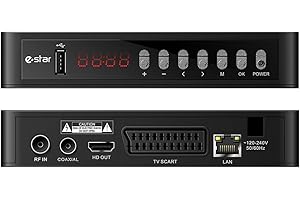 SOFTEAM E-Star Décodeur UHD DVB-T T2 Tuner MPEG-4 2 Nero