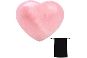 DGUSO Cuarzo Rosa Cristal Rosa Piedra Curativa Piedra En Forma De Corazón De Cuarzo Rosa Cristal Naturales Para Curación De Energía De Chakra Meditación Masaje Y Decoración