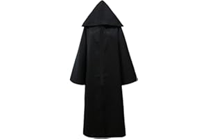 YJZQ Friar Medieval Hooded Monk Cloak Jedi Knight Robe Adult Tunic Hoodies Robe Cosplay Capes Costume Gothic Halloween Renaissance Cloak Cape Pastor Outfit Halloween Carnival Party Costume