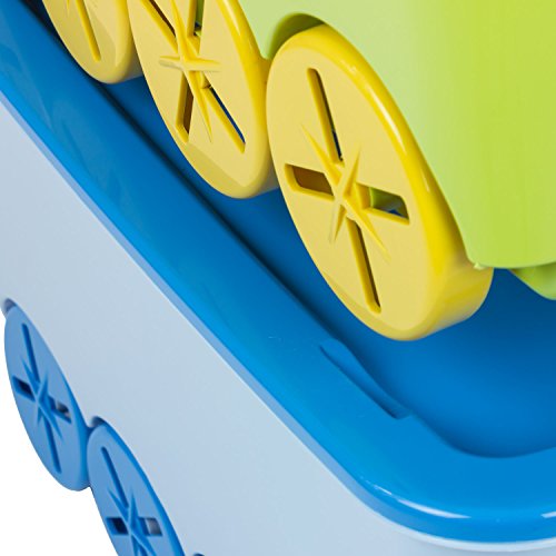 BranQ Play Box 52 L Funny Spielzeugbox Spielzeugkiste Rollbox Kiste Räder Deckel grün - 5