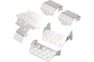 INJORA Protection de Châssis en Acier Inoxydable avec Protecteur d'Essieu pour Véhicule Tout-Terrain RC 1/10 TRX4 TRX-4