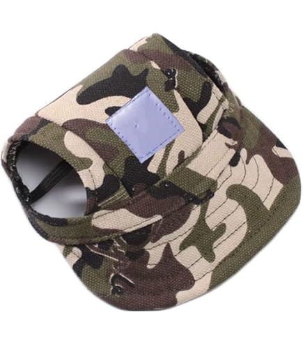Cappellino Da Sole Per Cani E Gatti Taglia XS, Con Fori Per Le Orecchie, Coulisse E Protezione UV &ndash; Stampa A Cuore Rosa