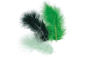 KNORR PRANDELL KnorrPrandell Gütermann 6619944 - Piume di marabu, 9cm, Confezione da 15, Colore: Verde Scuro
