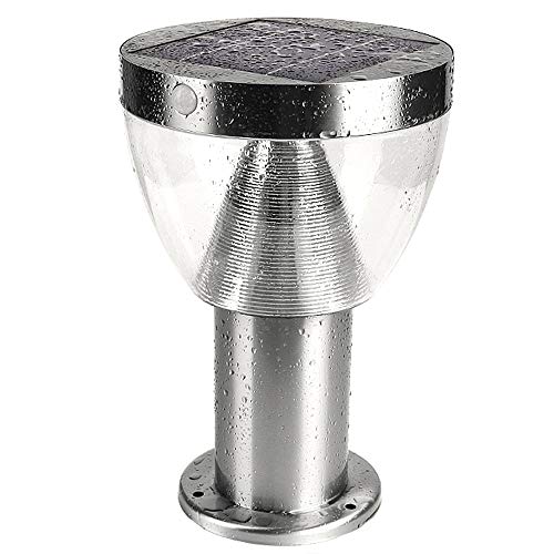 Preisvergleich Produktbild Solar Column Lights, Gebürsteter / Eingespritzter Rostfreier Stahl Moderne Einfachheit Säule Licht Garten Freienip44 Wasserdichte Führte Rasen Licht Park Villa 206 * 300Mm 135Mm Grau