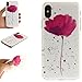 Produktbild Ooboom® iPhone X Hülle TPU Silikon Gel Ultra Dünn Schutzhülle Handy Tasche Case Cover für iPhone X - Blume Lila