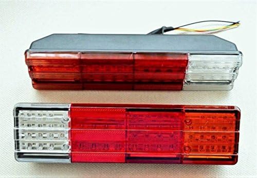 2x 12V LED Rear tail lights lamps truck trailer tipper chassis motorhome 4 functions